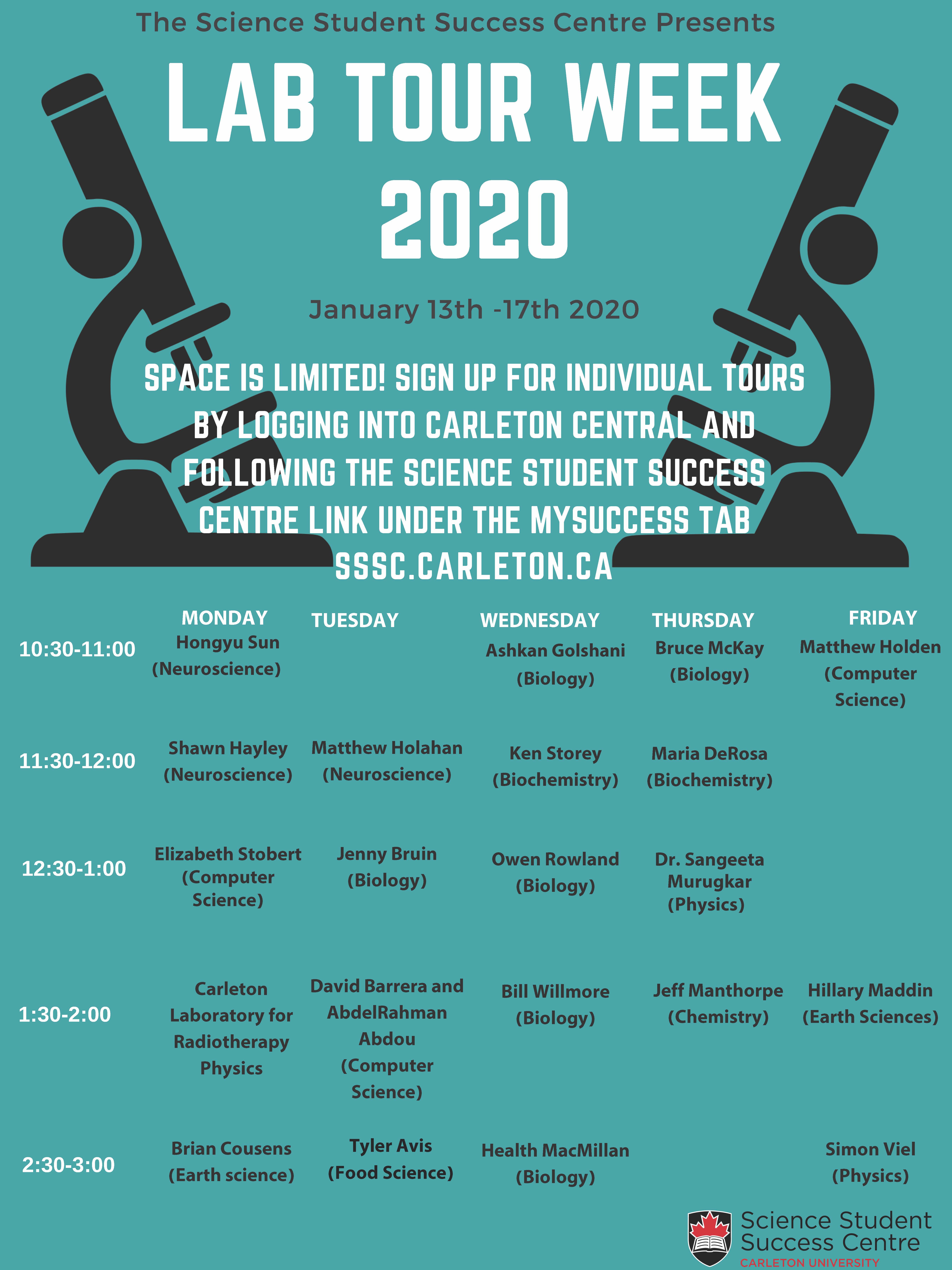 Science Lab Tour Week Science Student Success Centre